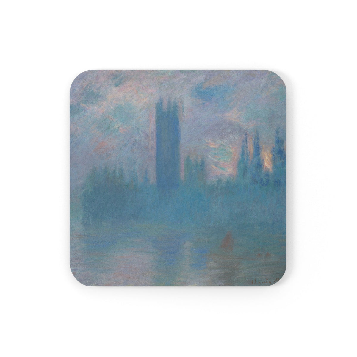 Coaster printed with Houses of Parliament, London