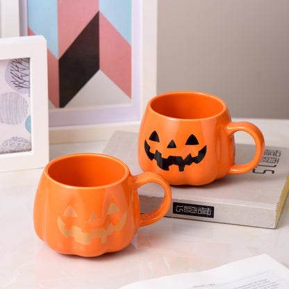 Black halloween ceramic mug