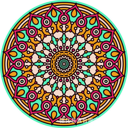 Mandala flower ceramic absorbent coaster, view 3