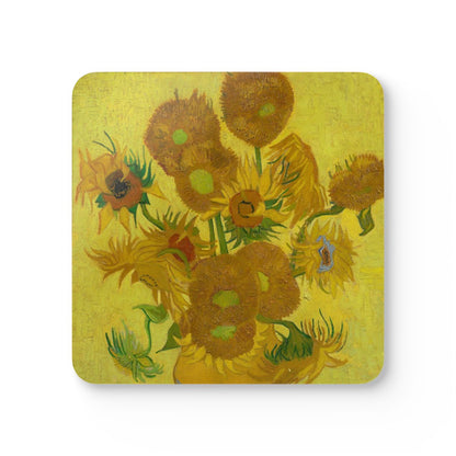 #23 Sunflowers — one coaster from the set, face on