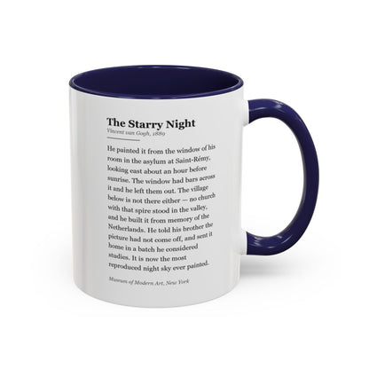 #27 The Starry Night mug — the story of the painting, on the face the drinker reads