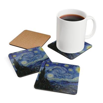 #27 The Starry Night — the set of four on a table