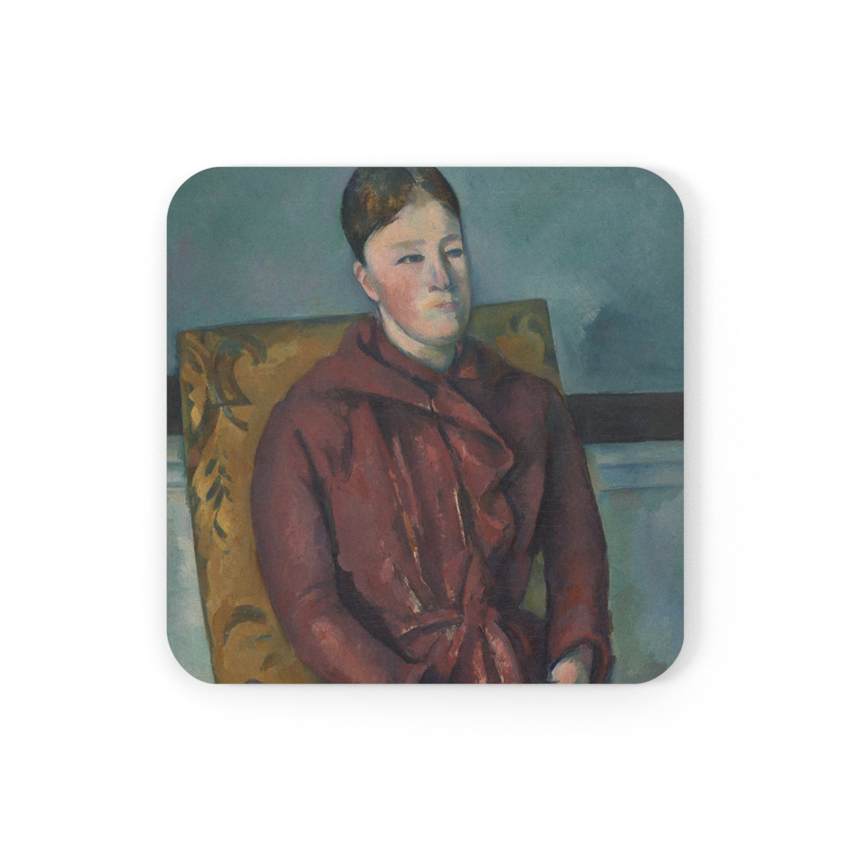 #82 Madame Cezanne in a Yellow Chair — Coaster