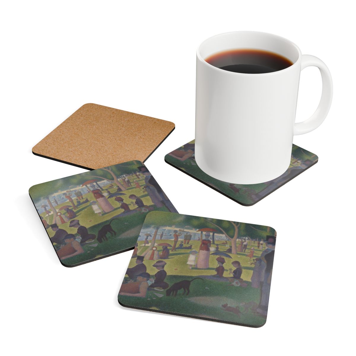#30 A Sunday on La Grande Jatte — the set of four on a table