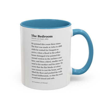 #31 The Bedroom mug — the story of the painting, on the face the drinker reads