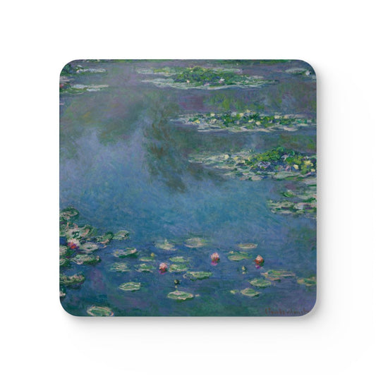 #34 Water Lilies — one coaster from the set, face on