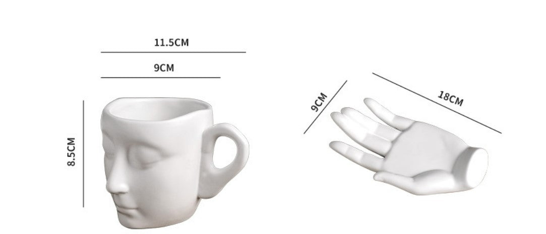 Abstract art ceramic cup