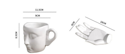 Abstract art ceramic cup