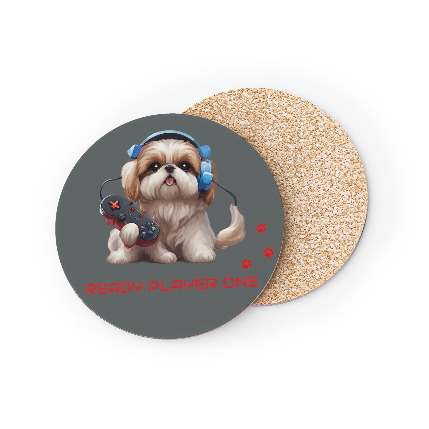 #18 Ready Player One *Round* Shih Tzu Coaster [SHIH TZU LOVERS THIS ONE IS FOR YOU!]