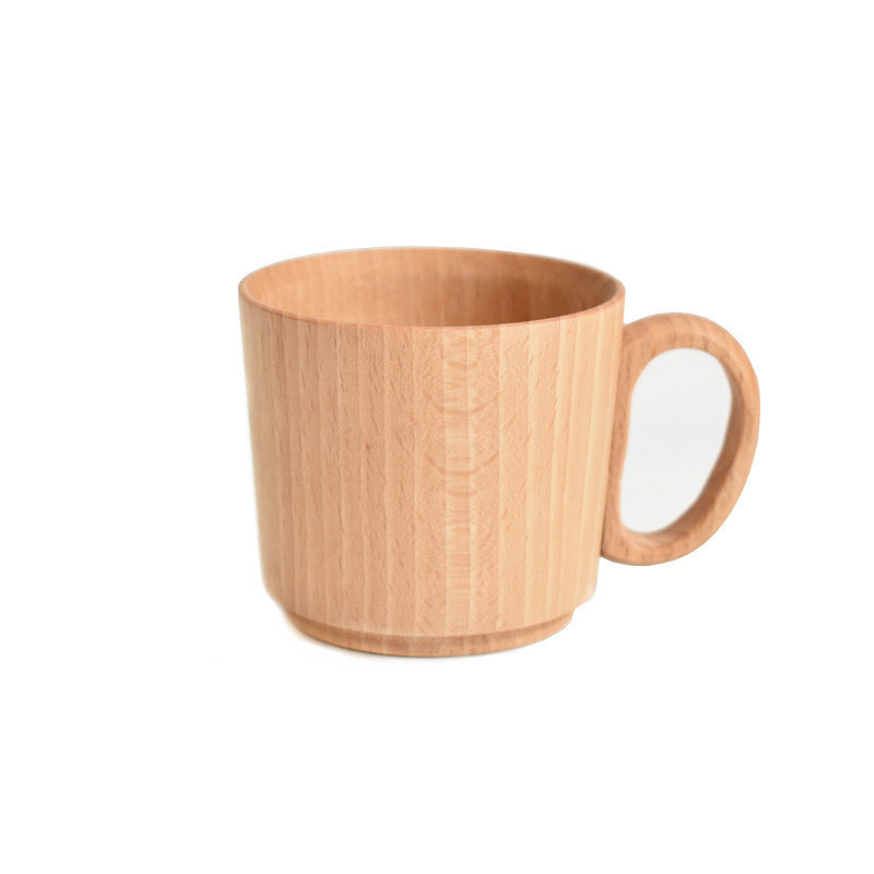 Beech wood cup and saucer, view 2