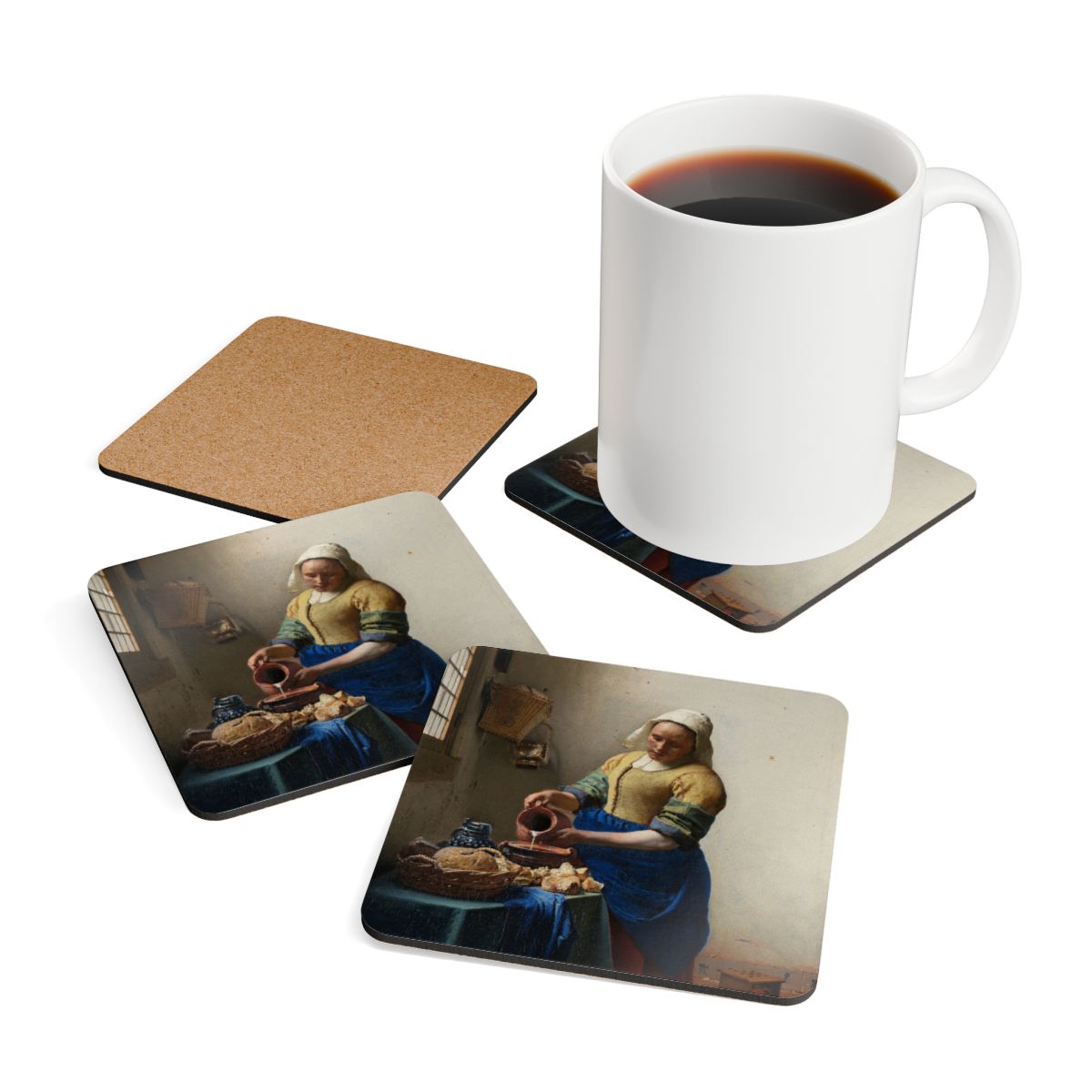 #41 The Milkmaid — the set of four on a table