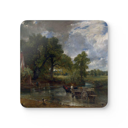 #42 The Hay Wain — one coaster from the set, face on