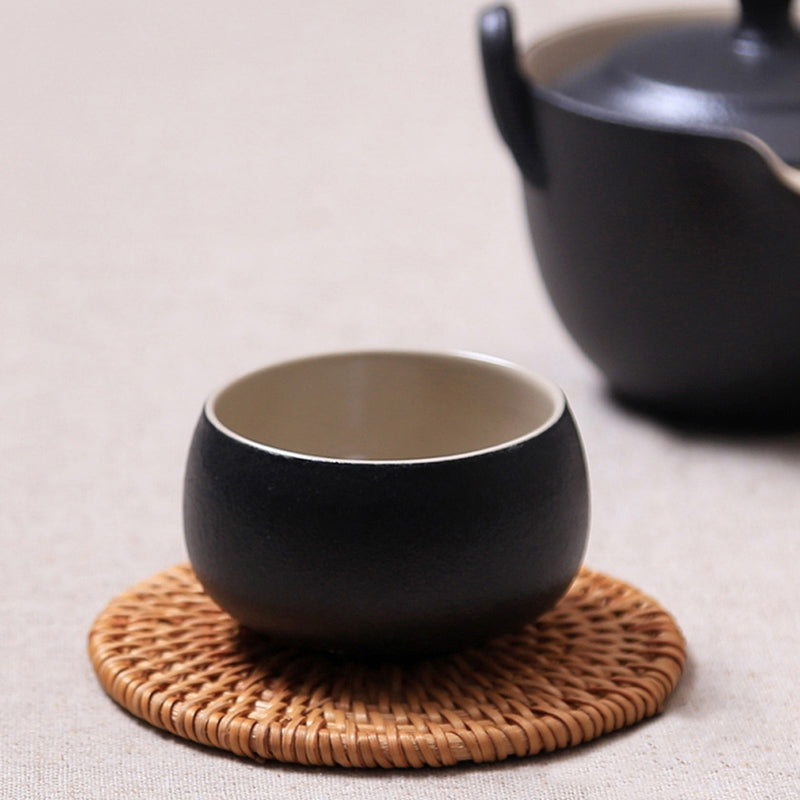 Rattan woven square coaster