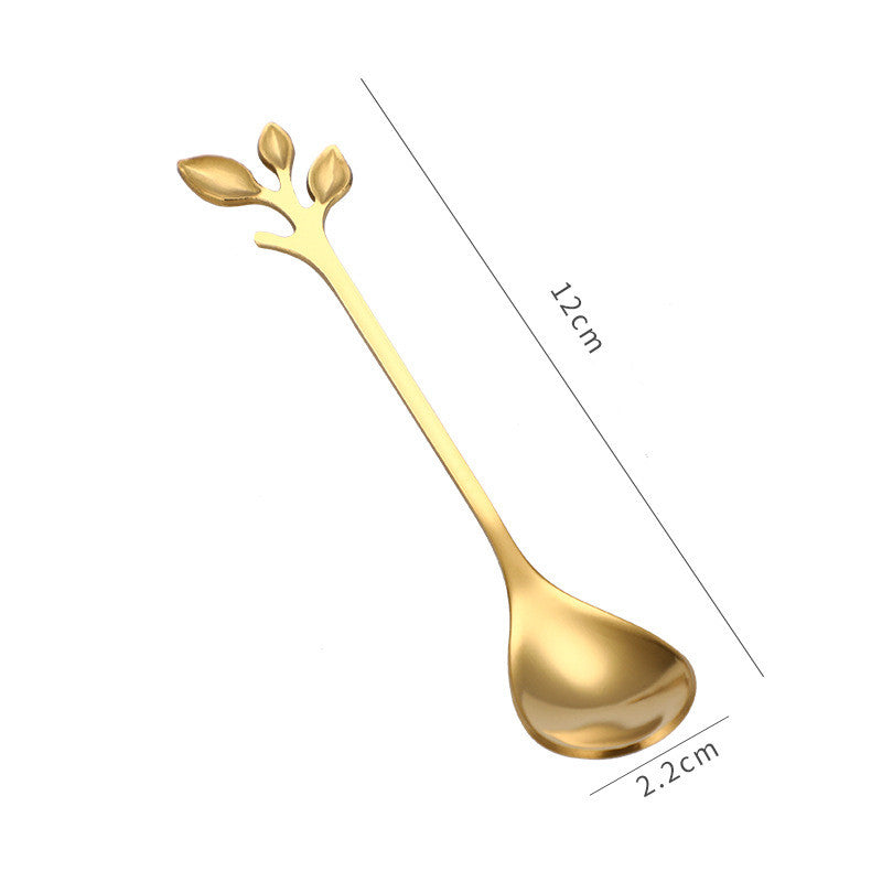 Leaf dessert fork, view 2