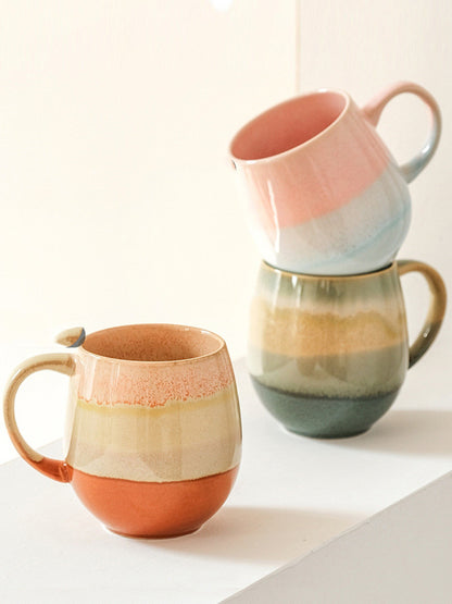 Large yellow ceramic mug, view 2