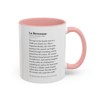 #53 La Berceuse mug — the story of the painting, on the face the drinker reads