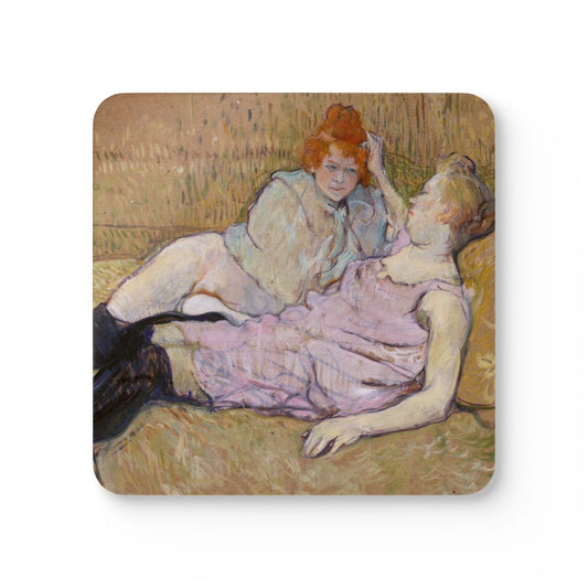 #58 The Sofa — one coaster from the set, face on