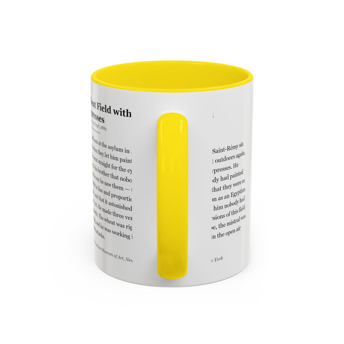 #52 Wheat Field with Cypresses — Mug