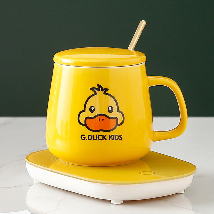 Heated coffee mug and warmer
