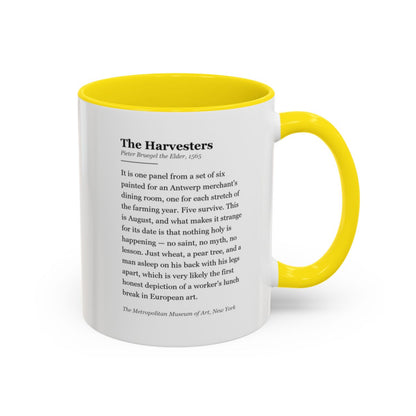 #62 The Harvesters mug — the story of the painting, on the face the drinker reads