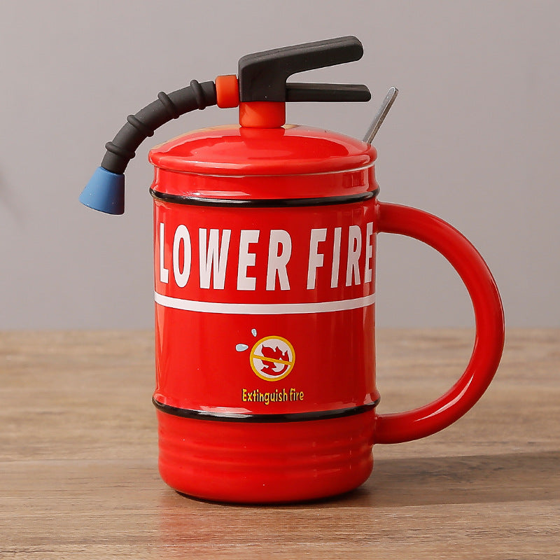 Fire extinguisher mug, view 3