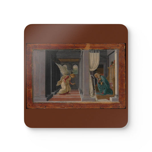 #65 The Annunciation — one coaster from the set, face on