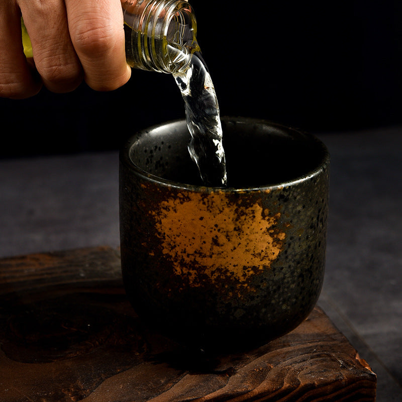 Japanese stoneware cup, view 2