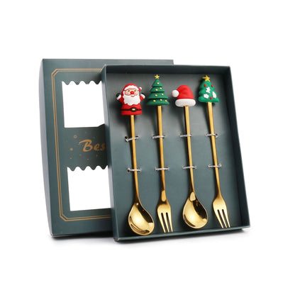 Christmas spoons, green, view 2