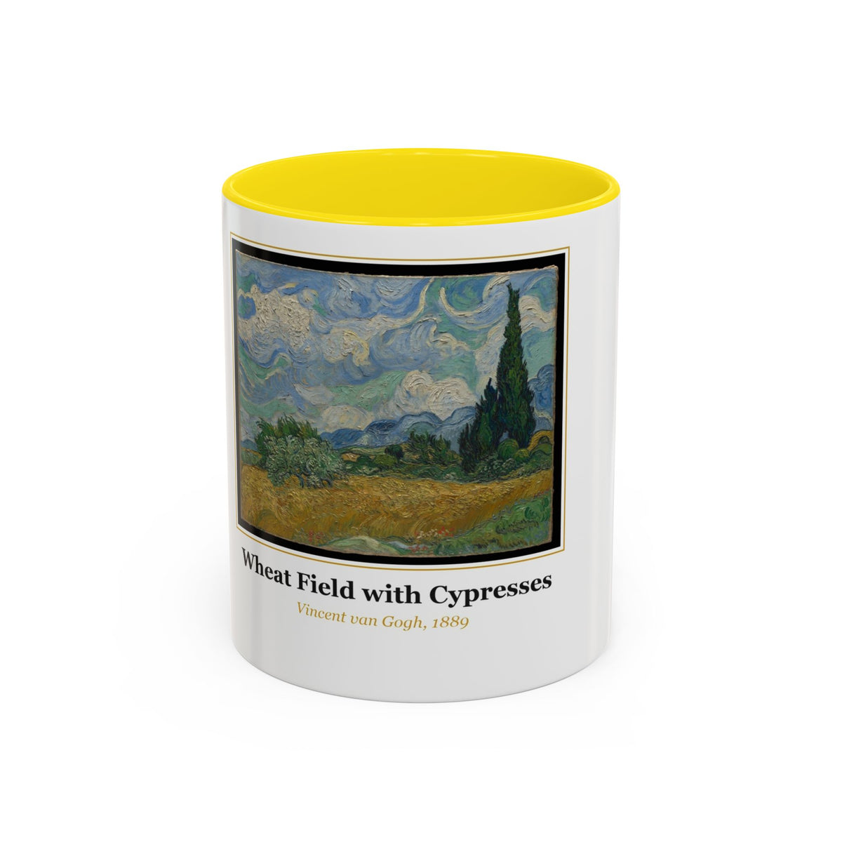 #52 Wheat Field with Cypresses — Mug