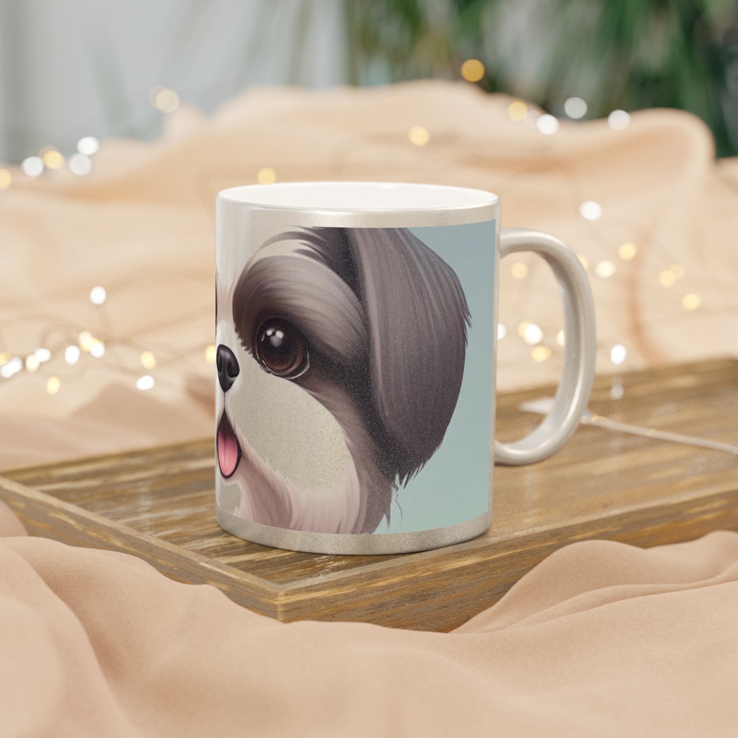 #21 Shih Tzu Cutie — Metallic Silver Mug