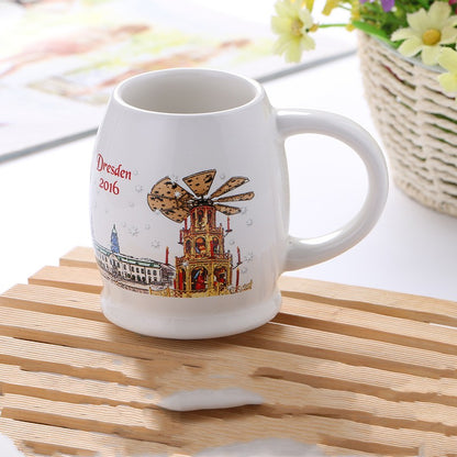 Snowman and santa mug, view 2
