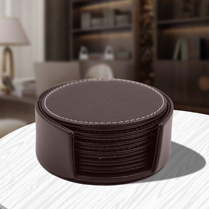 Leather desk coaster