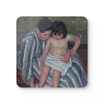 #75 The Child's Bath — one coaster from the set, face on