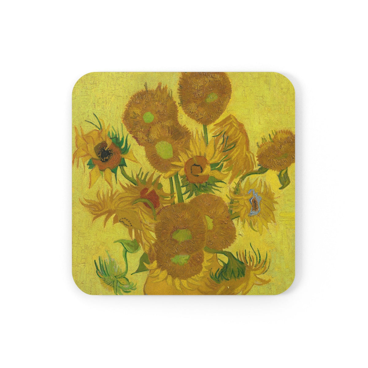 Coaster printed with Sunflowers