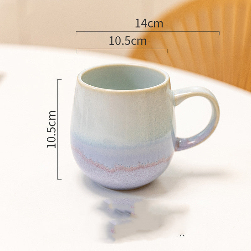 Large yellow ceramic mug