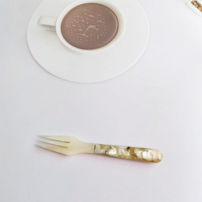 Shell-inlaid dessert spoon, view 2