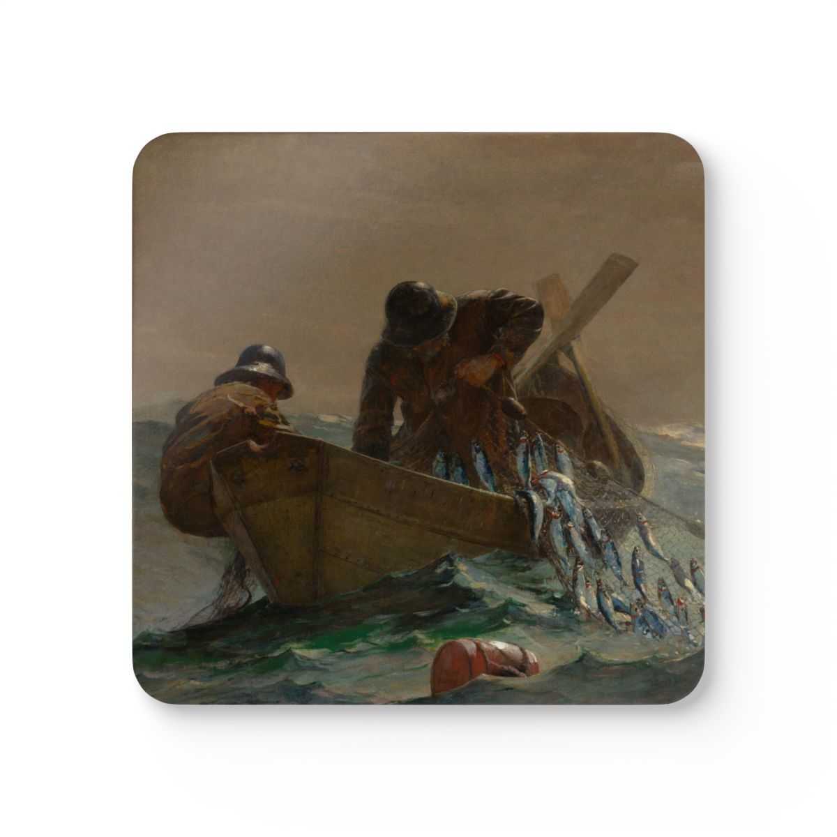 #81 The Herring Net — one coaster from the set, face on