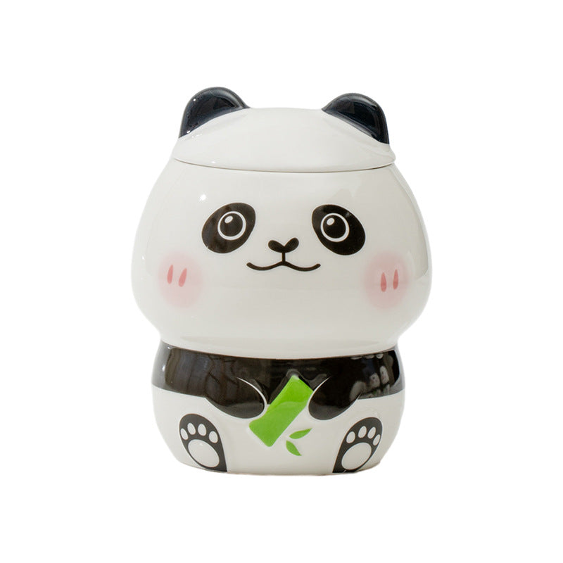 Embossed panda mug, view 2