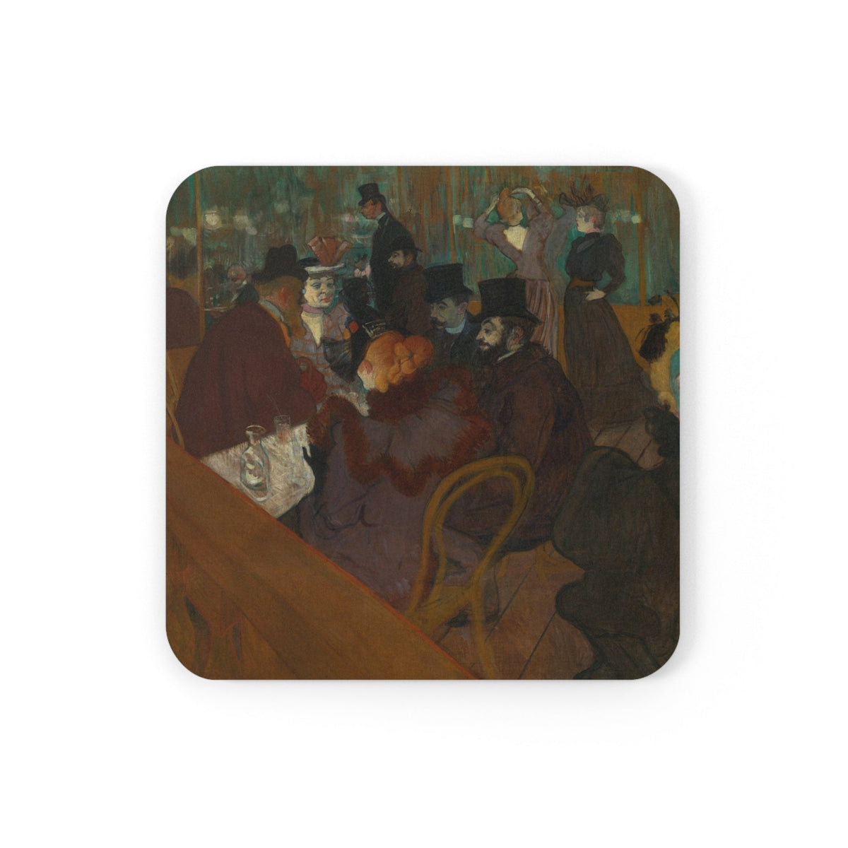 Coaster printed with At the Moulin Rouge