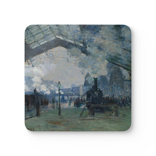 #87 Arrival of the Normandy Train, Gare Saint-Lazare — one coaster from the set, face on