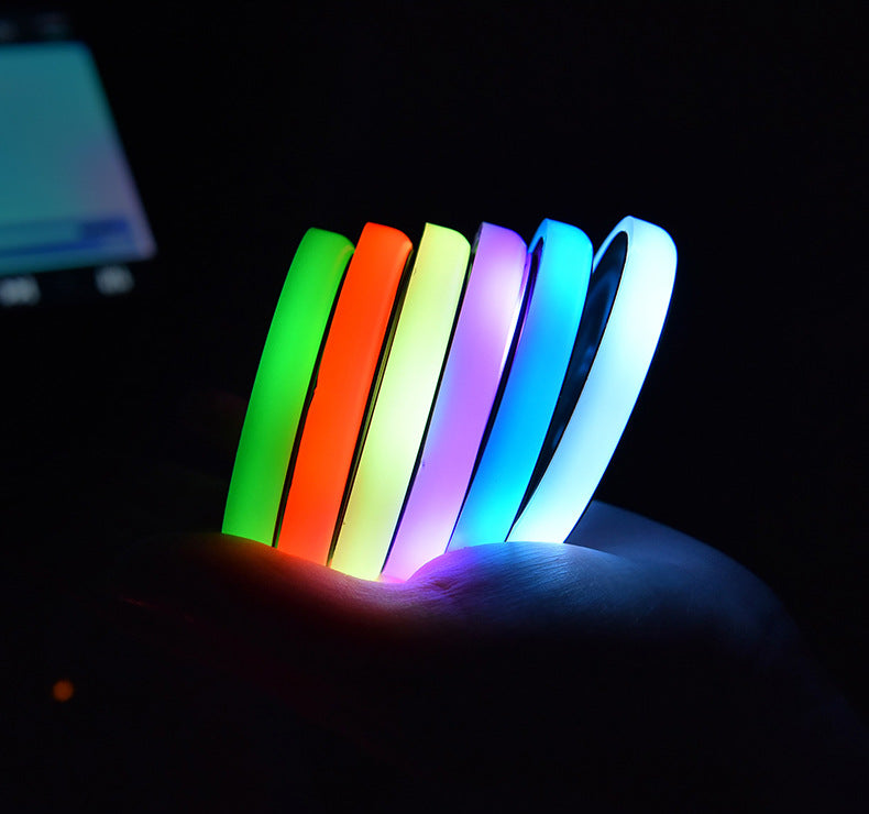 Colorful Cup Holder LED Light-up Coaster Solar USB