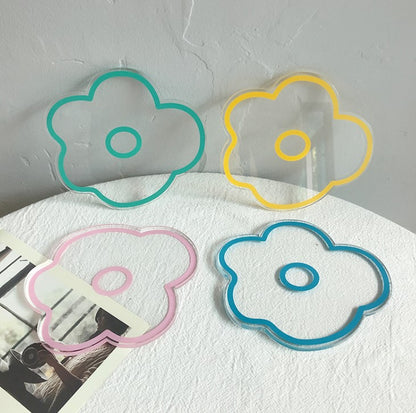 Acrylic tulip coaster