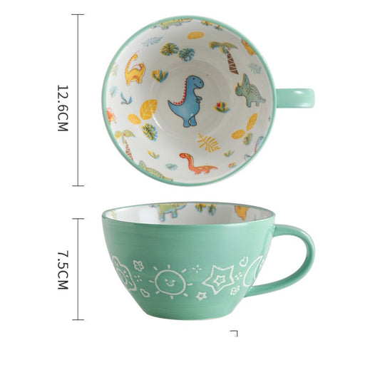 Pink breakfast mug