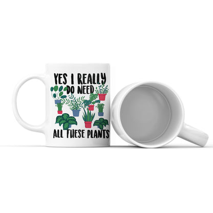 Botanical white mug