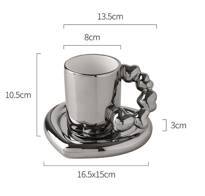 Yellow cup and saucer set