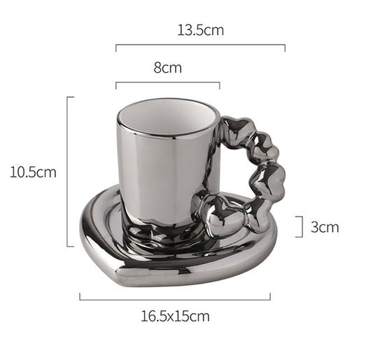 Yellow cup and saucer set