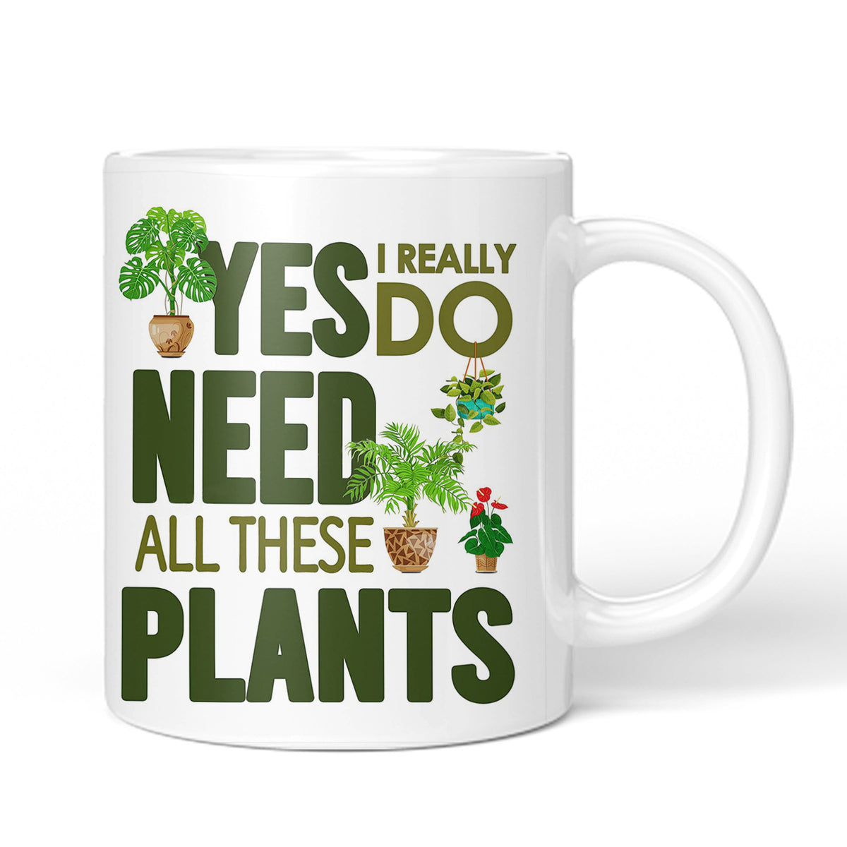 Botanical white mug, view 2