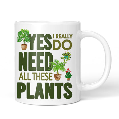 Botanical white mug, view 2