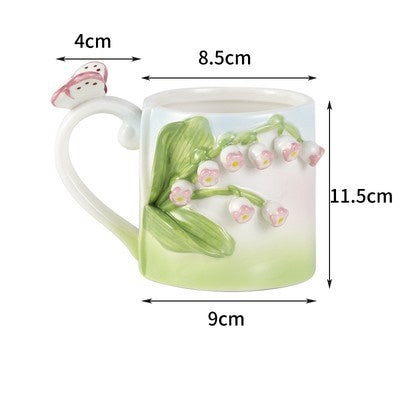 Floral tulip mug