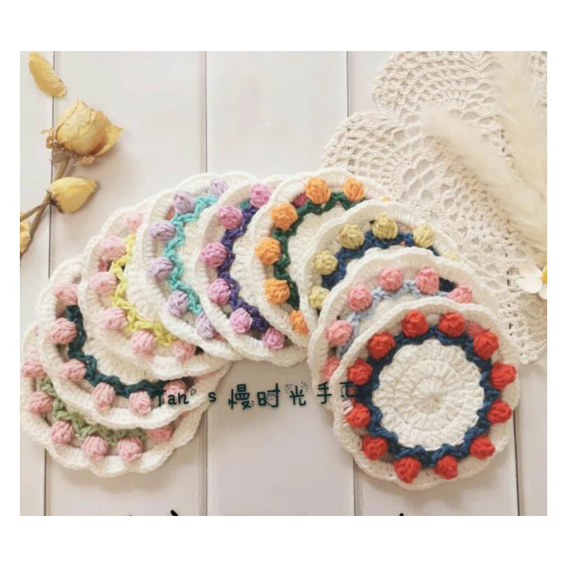 cotton round coasters